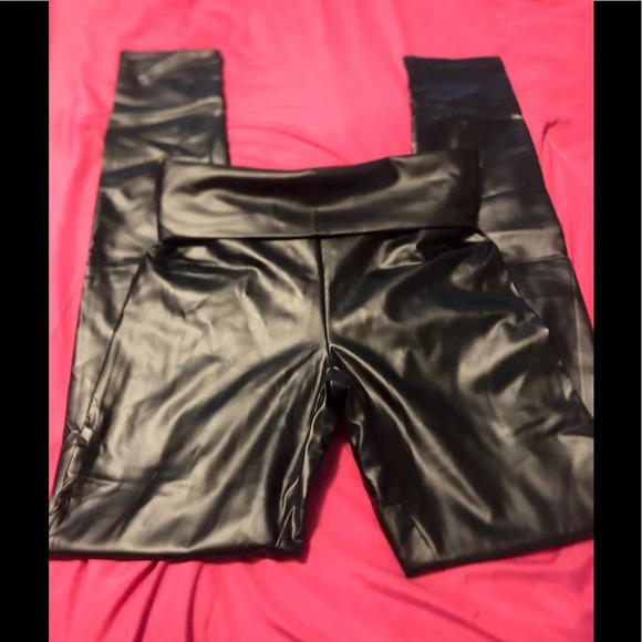Faux leather leggings. - Picture 1 of 3